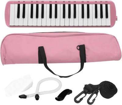 Melodica Instrument - Lucht Piano - Muziek Leren - 37 Toetsen - 48 cm Lengte - Roze