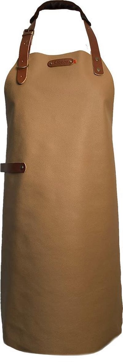 Xapron Luxe leren Schort Bovine - Camel - Large
