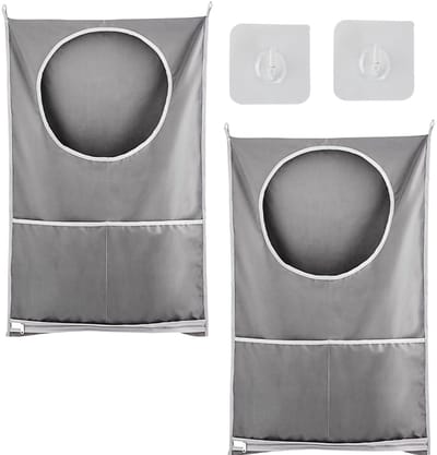 Dailygoods- Waszak Waterdicht - Hangende Waszak - Grote Capaciteit - Polyester - 50 x 77 cm - Ruimtebesparend Ontwerp - Wasmand