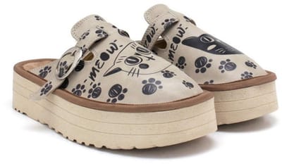 Goby – Dames Clogs – Vegan Leer – Handgemaakt – Katten Design – Maat 37