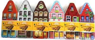 Vermeiren Princeps speculoos koekjes - 6 tinnen huisjes - vegan - 32 koekjes per huisje