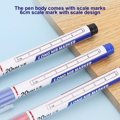 Diepe Gat Marker - Inkt Stift - Precisie Markeren - Lange Penpunt - 20 mm - Zwart