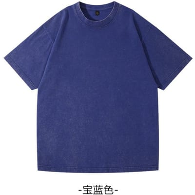 1 stuks Puur Katoen Heren Grote Maat T-shirts Heren Zomer Vintage Kleding Gewassen T-shirts Amerikaanse Casual Korte Mouw Basis Heren Tops 2XL