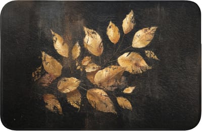 Badmat 60x40 cm - Antislip - Gouden Bladeren op Donkere Achtergrond - Badmatten voor badkamer - Badkamermat - Douchemat - Badkamer mat
