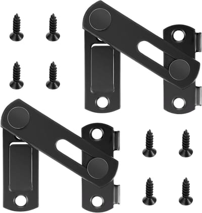 Dikke RVS Poortsloten met Schroeven - Omkeerbare Slide Lock voor Garages, Tuinen en Deuren