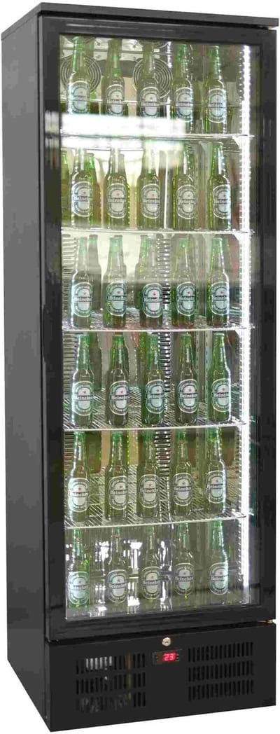 CombiSteel Drankenkoeling - 315L - Zwart - Geforceerd - 600x515x1820mm - Horeca Koelkast