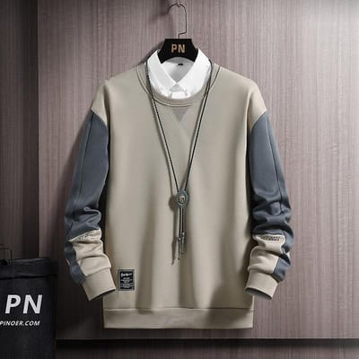 Herfst Shirt met Lange Mouwen, Heren Bovenkleding, Trendy Pullover Binnenkant, Trendy Binnenkant 5XL