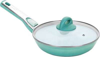 Keramische Koekenpan - Antiaanbakpan - Gezond Koken - PFAS-vrij - 24 cm - Turquoise