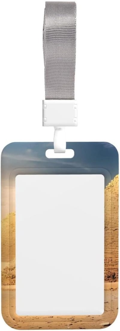 Badge houder - Naamplaatje kaarthouder - Werk en school - Waterdicht scanvenster - 11 x 7 cm - Wit