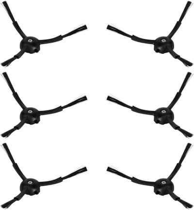 Dailygoods- Zijborstels Pack van 6 - Compatibel met Roborock S8/S8 Pro/Q Revo/Q8 Max - Duurzaam Nylon - Effectieve Hoek/Rand Reiniging - Eenvoudig te Installeren - Robotstofzuiger Borstels