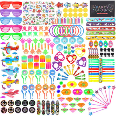 213 stuks - Cadeauset voor kinderfeestjes - Pat-a-Pat hoepel - Sterrenmagie - Tol - Geschikt voor verjaardagsfeestjes, vakantie-evenementen en beloningen in de klas