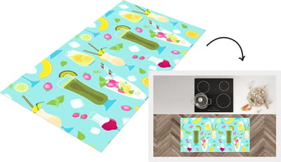 Keukenloper - Loper keuken - Cocktail - Zomer - Fruit - Patroon - 120x60 cm - Keukenloper vinyl