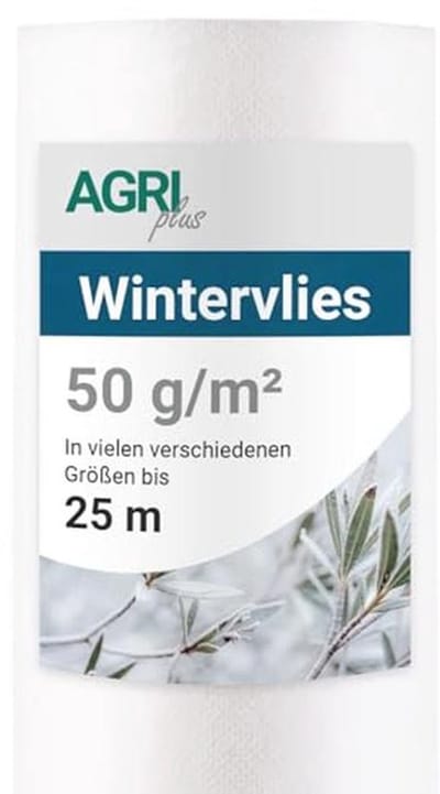 Winterbeschermingsvlies 1,60 x 25 m voor Planten en Potten - Antivries voor Overwintering - Scheurvast Tuinvlies van Polypropyleen, 50 g/m²