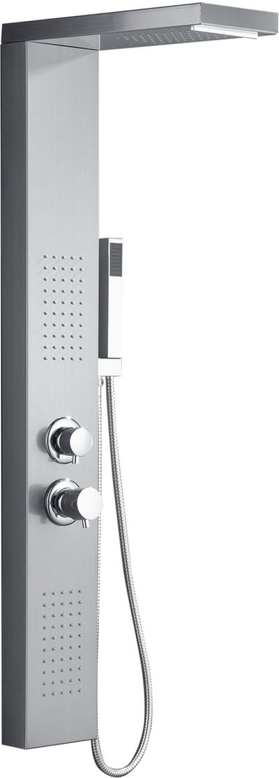 ACXIN Douchepaneel 4-in-1 - Regendouche - Handdouche - Thermostaat - Zilver