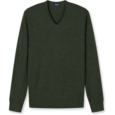 Olymp Trui Merino Donkergroen - Maat M - Heren - Pullovers
