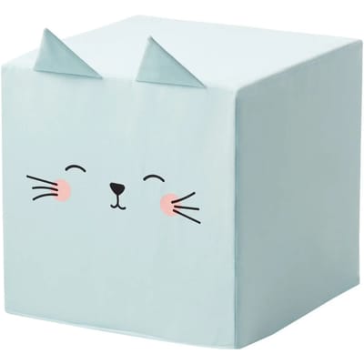 Kubus poef Yellow Tipi Rainbow Kitty