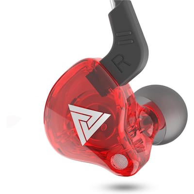 QKZ AK6 universel 3.5mm HiFi Sport casque dans l'oreille écouteur pour courir avec Microphone casque rouge