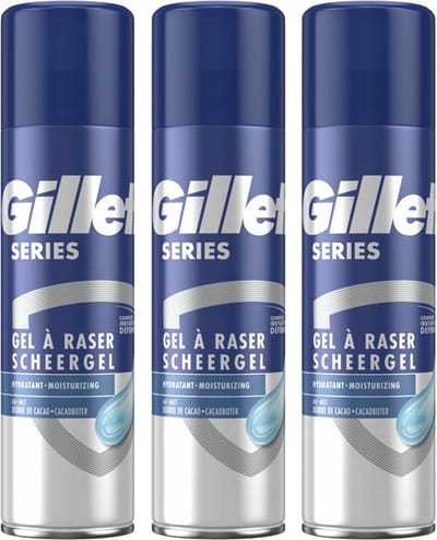 Gillette Scheergel - Series Moisturizing - Cacaoboter - 3 x 200 ml