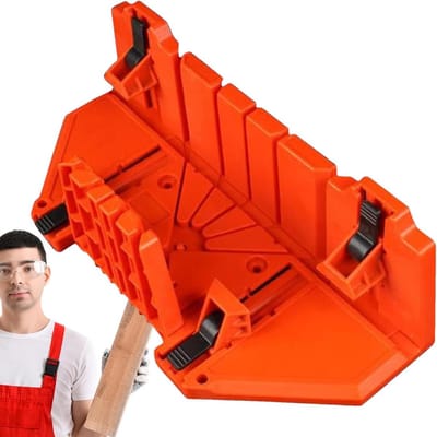 Zaag- en klemdoos - Verstekbak precisie - Nauwkeurig hout snijden - Verstelbare hoeken - 30 x 14.8 cm - Grijs