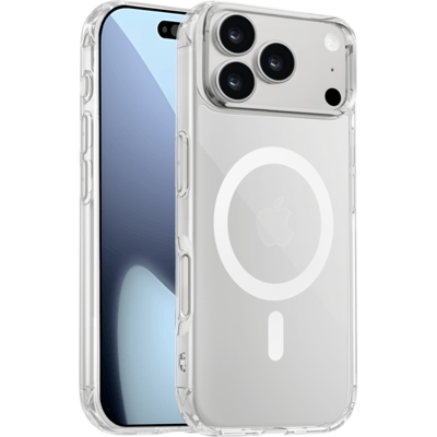 Coverzs TPU MagSafe hoesje geschikt voor iPhone 17 Pro (transparant) – clear case met sterke schokabsorberende bescherming, slank design en perfecte pasvorm