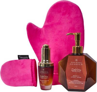 SolaVita Zelfbruiner Luxe Set | Lotion + Drops + Handschoenen | Bruin Resultaat 6-7 Dagen