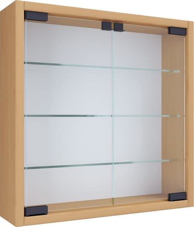 Houten glazen wandvitrine Wandvitrine Verzamelvitrine Mandosa S