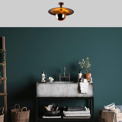 Opviq Plafondlamp Kurt 13355, koperkleurig, metaal, Ø 48 cm