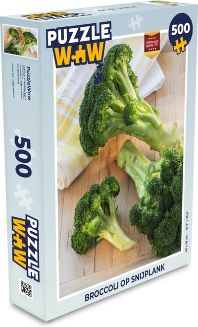 Puzzel Broccoli op snijplank - Legpuzzel - Puzzel 500 stukjes
