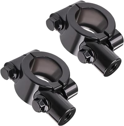 2 Stuks Motorfiets Spiegelhouder Clip Adapter, Handlebar Mount voor 22mm Spiegels, Universele Motoraccessoires voor Veiligheid en Zichtbaarheid