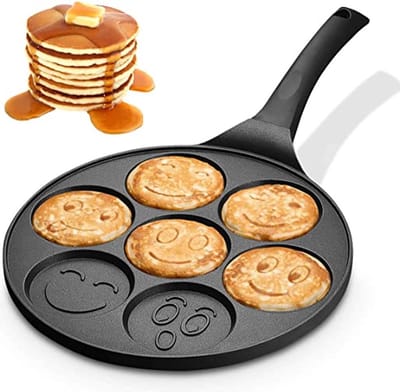 Cheffinger Pancake Pan - Emoji / Smiley Vorm - Pannenkoekenpan - Pancake Maker - Inductie