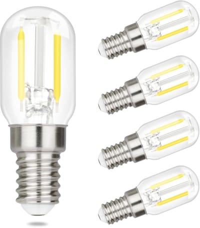 NETTLIFE T22 LED - LED Lampen - E14 Lichtborn - Transparent - Ø 2.2 cm - Filament lamp - 6000K Koel Wit Licht - 2W - Vintage Gloeilamp - 4 Stuks