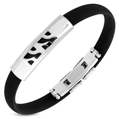 Montebello Armbanden Fred C - 316L Steel - Rubber - 10mm - 21cm