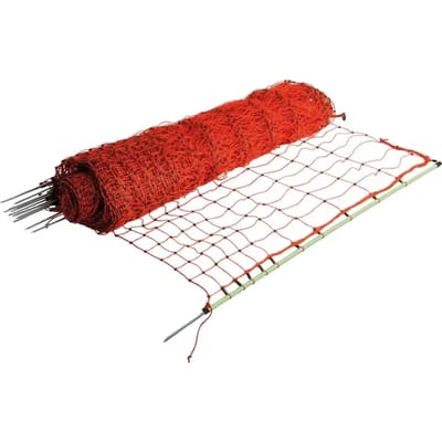 Gallagher Kippennet oranje 112cm x 50m (enkele pen) - Afrastering voor kippen met geleidende draden