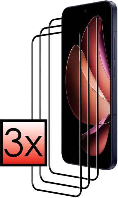 Screenprotector - 3 Stuks - Geschikt voor Oppo Reno 13 Pro - Full Cover - Beschermglas - Gehard Glas - Tempered Glass - Screen Protector