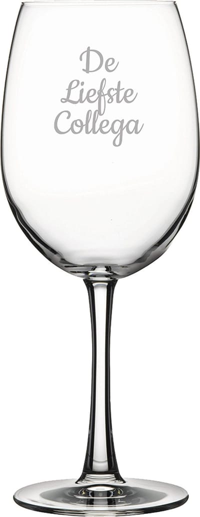 Gegraveerde Rode wijnglas 46cl De Liefste Collega