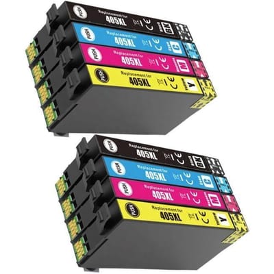 Licai 8x Cartouches d'encre Epson 405 405XL Compatible pour Epson Workforce Pro WF-3820DWF 4830DTWF 7830DTWF 7835DTWF Pro 7840DTWF