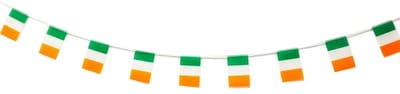 Vlaggenlijn - Ierland - 11,4 m - Waterdichte Vlaggen van 14 x 21 cm - Voor Feesten en Evenementen