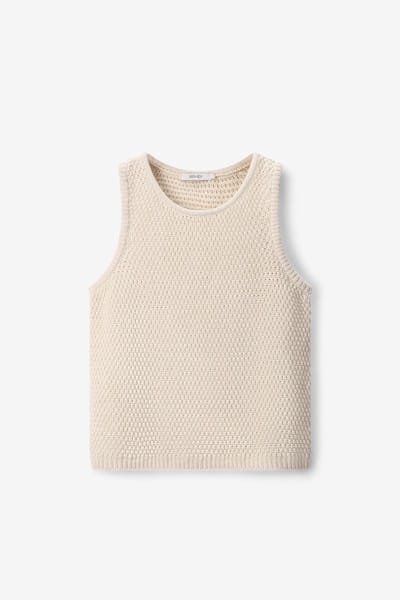 Sissy-Boy - Wit gebreid singlet