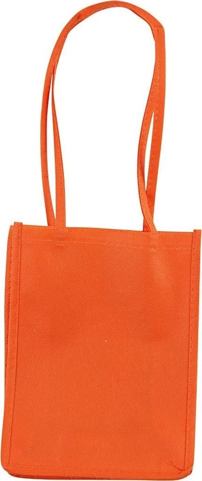 Oranje tasje met hengels 20 cm