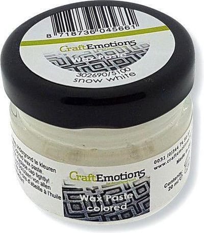 CraftEmotions Wax Paste gekleurd - sneeuwwit 20 ml