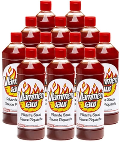 TopKing Vlammensaus - pikante chilisaus voor dips en gerechten - 12 x 1 liter