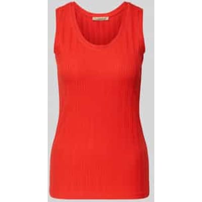 Top met bandjes en ronde hals, model 'Pointelle'