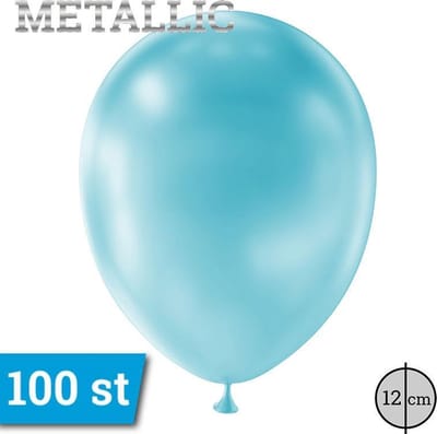 12cm 100 stuks Metallic Licht Blauw - baby blauw GT5M/30