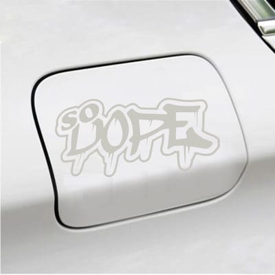 Bumpersticker - So Dope - 8,2 X 15 - Zilver