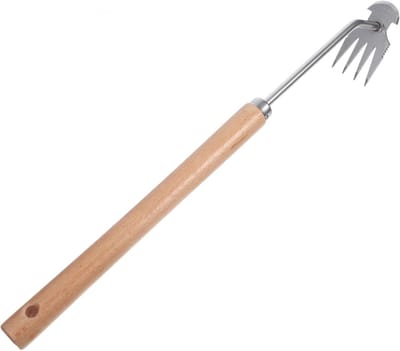 Ergonomische Tuinwieder - Onkruidverwijderaar Hark - Gemakkelijk Gras Verwijderen - Roestvrijstalen Handvat - 45 cm Lengte - Multicolor