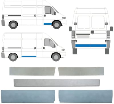 Deur reparatiepaneel voor Fiat Ducato 1994-2006 / Links + Rechts / Set