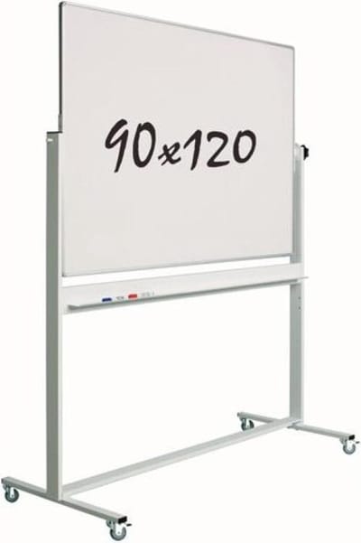 Whiteboard verrijdbaar - dubbelzijdig - Magnetisch - 90x120 cm