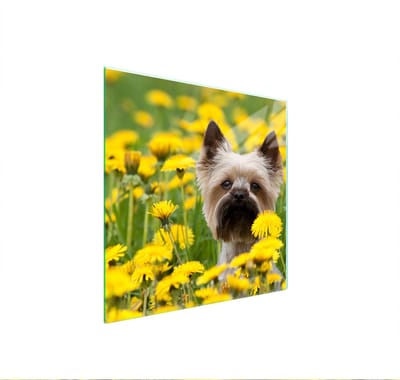 TMK ArtDeko - Snijplank - Glazen Beschermplaat - 50x52 cm - Hittebestendig - Pies