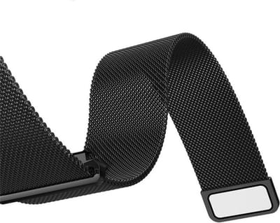 Milanees bandje - geschikt voor Amazfit GTS / GTS 2(E) / GTS 2 Mini / GTS 3 / 4 (Mini) / Bip (S) / Bip U (Pro) / Bip Lite / Bip 3 (Pro) / GTR 42 mm / Pop (Pro) / Active (2) - zwart