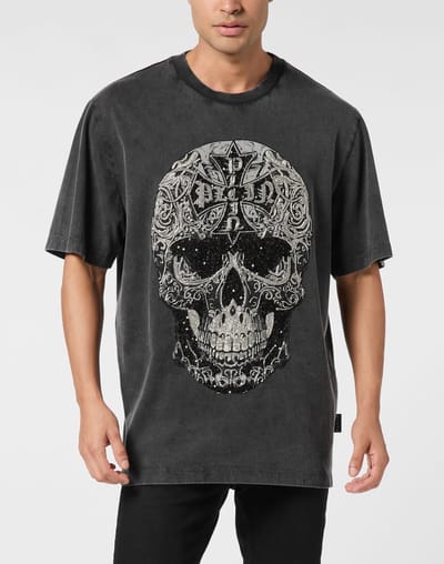 T-Shirt Ronde Hals Ss Skull